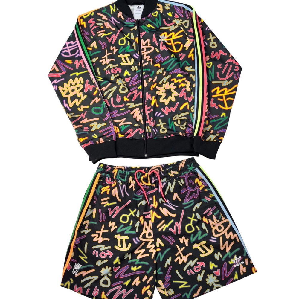 Adidas Originals Love Unites Track Jacket and Shorts Set Multicolor Size Small